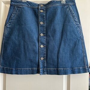 LOFT Blue Denim Mini Skirt
